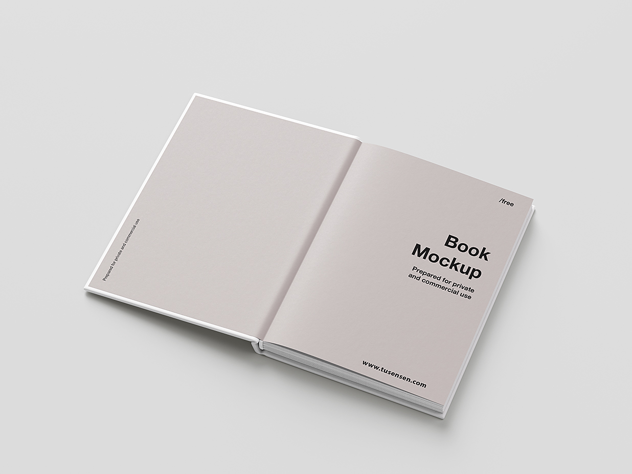 优雅的精装书籍样机mockup6组插图3