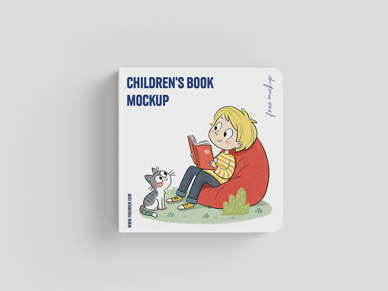 方形儿童绘本图书书籍样机mockup7组插图3