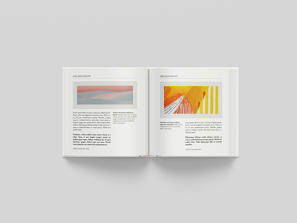 方形精装书籍样机mockup6组插图3