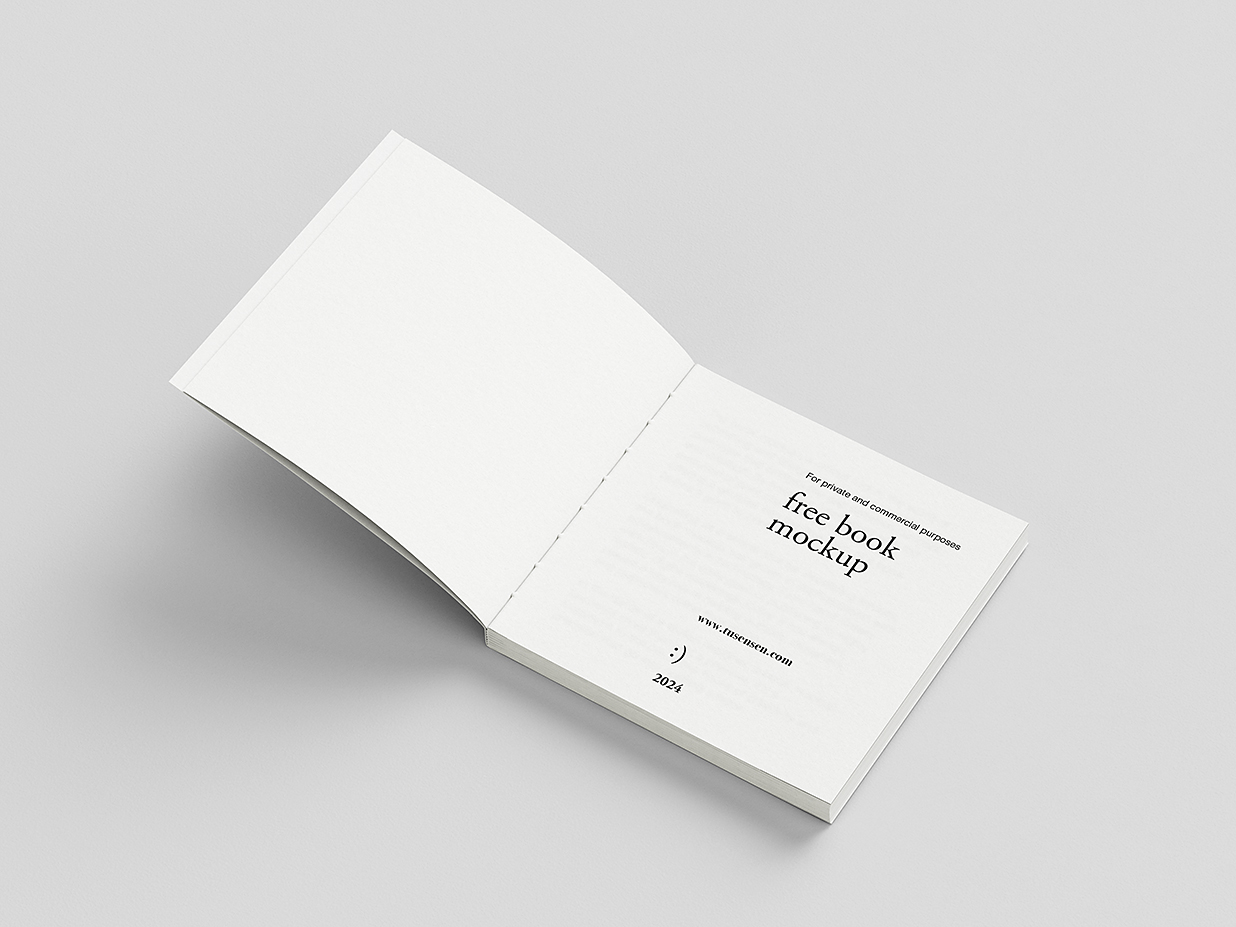 极简方形软装平装书籍样机mockup7组插图3