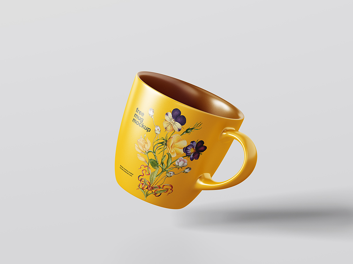 优雅的马克杯咖啡杯样机mockup4组插图3