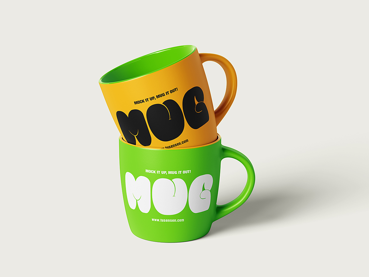 马克杯哑光陶瓷杯咖啡杯样机mockup5组插图3