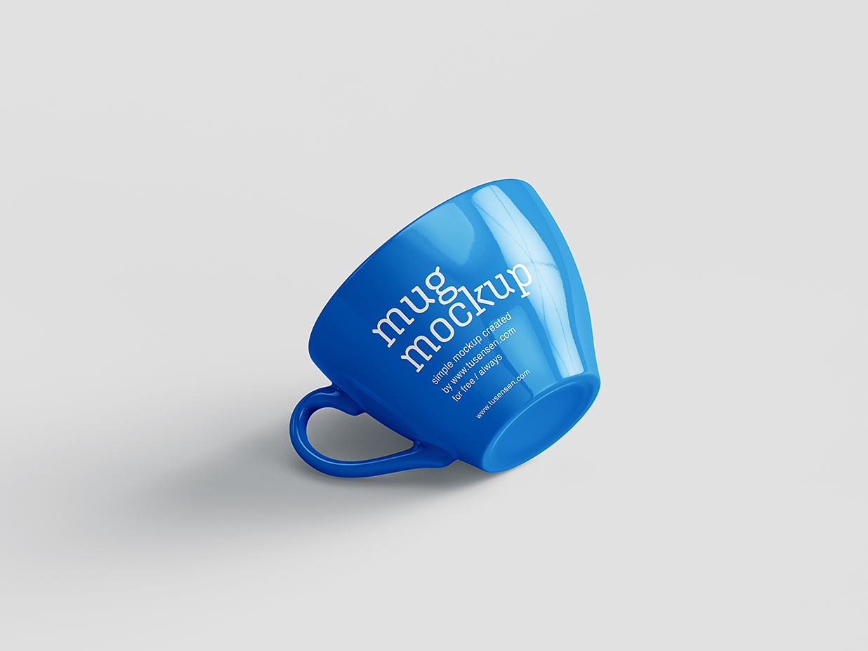 优雅的马克杯咖啡杯样机mockup5组插图3