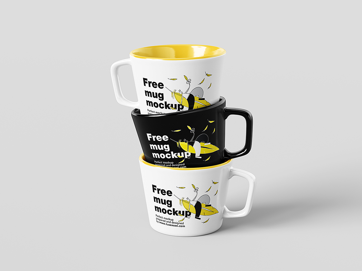 精致的马克杯咖啡杯样机mockup5组插图3