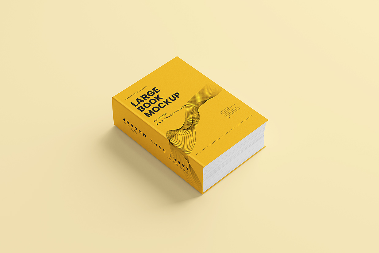 厚重优雅的精装书籍样机mockup5组插图3