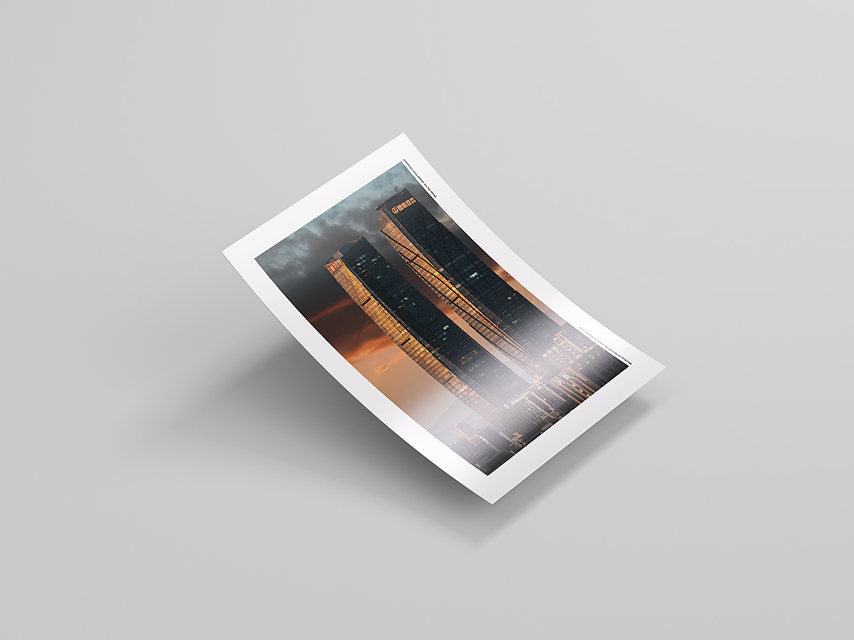 简约A4 单张宣传单样机mockup6组插图3