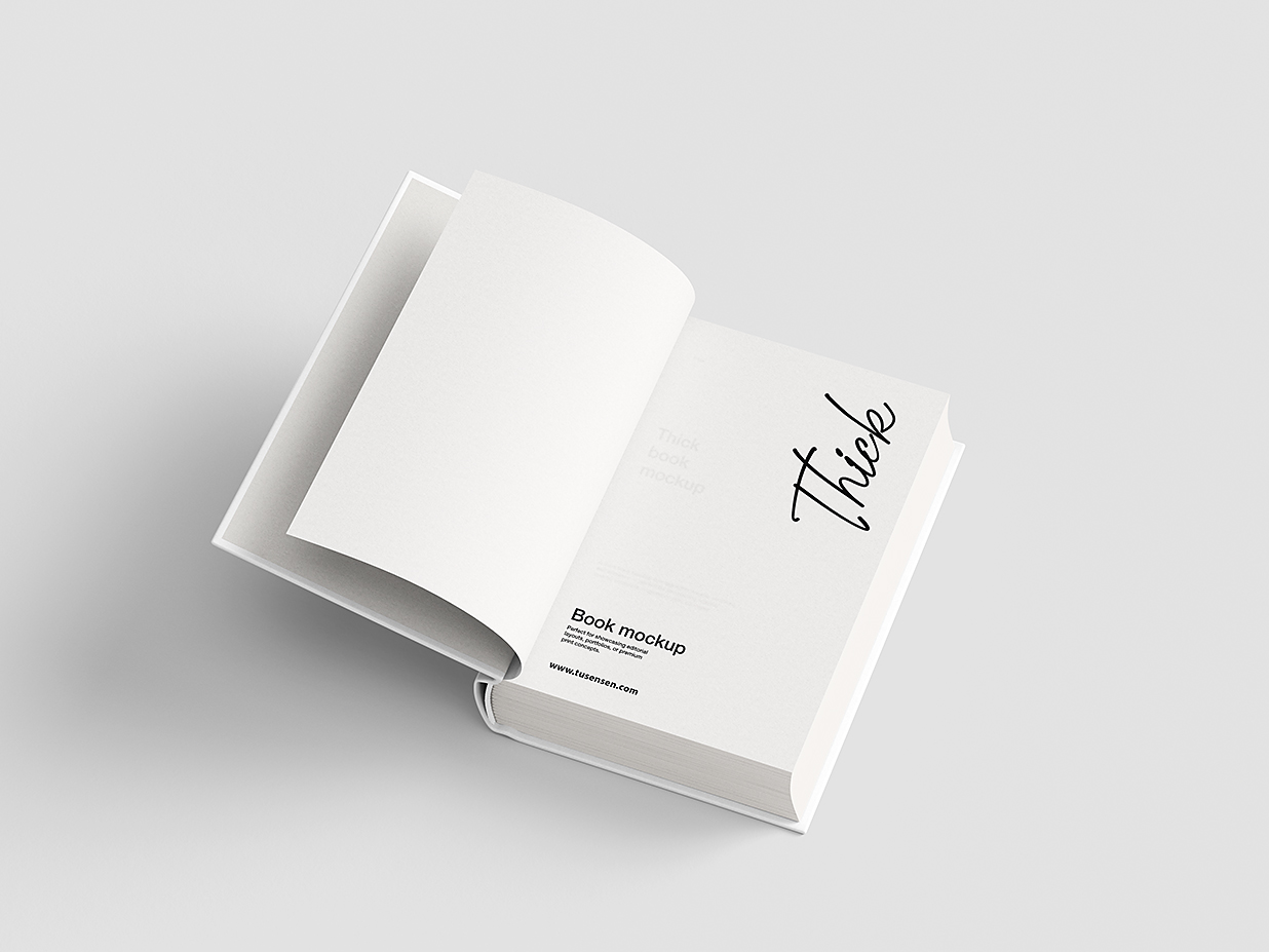 厚重简约的精装书籍样机mockup7组插图3