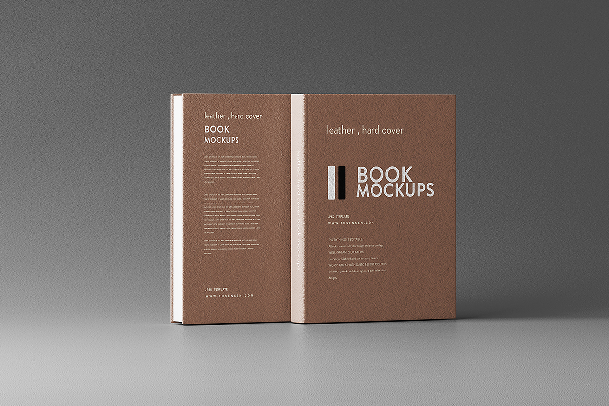 皮革精装书籍样机mockup5组插图4 皮革精装书籍样机mockup5组插图4