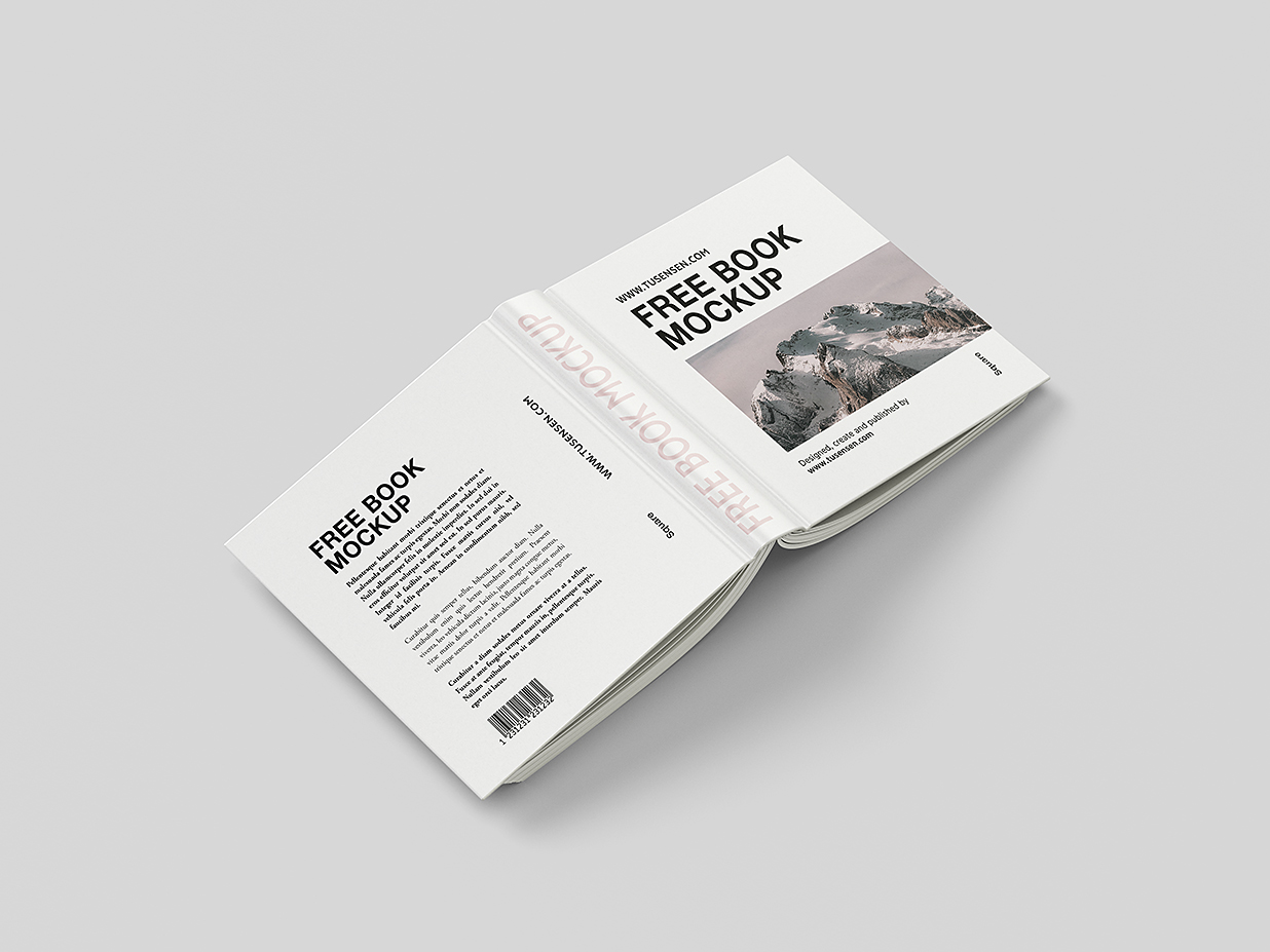 方形精装书籍样机mockup6组插图4