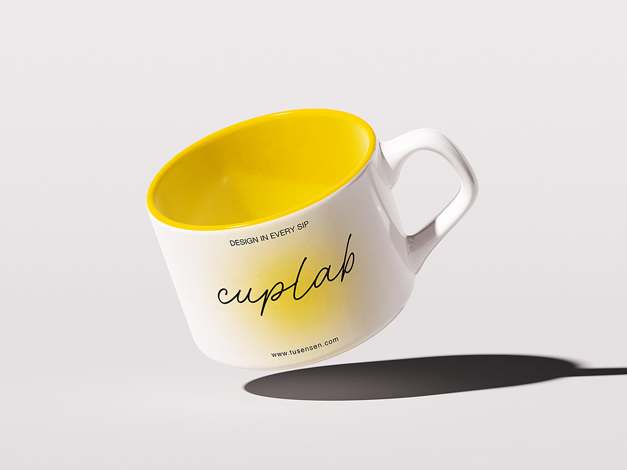 宽马克杯陶瓷杯咖啡杯样机mockup5组插图4