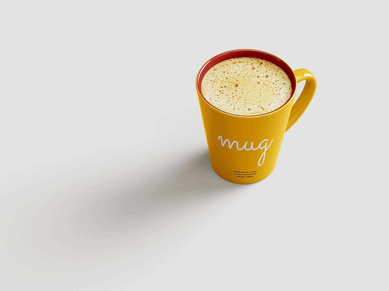 优雅的锥形马克杯咖啡杯样机mockup5组插图4