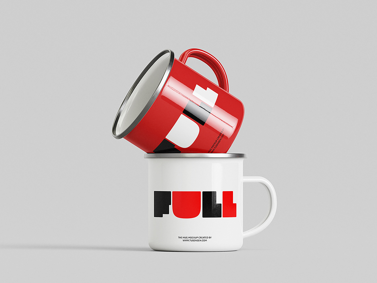 复古马克杯咖啡杯样机mockup5组插图4