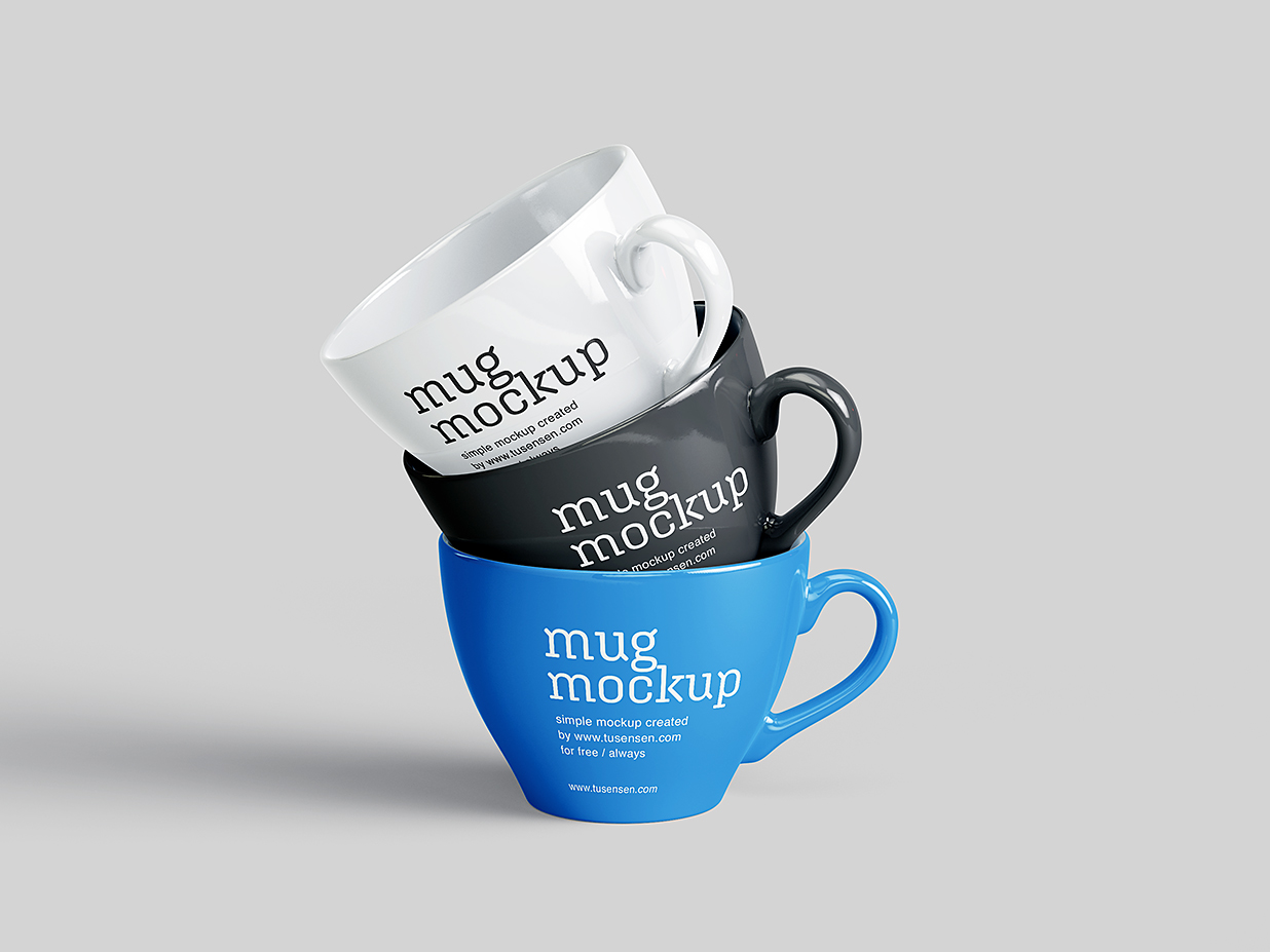优雅的马克杯咖啡杯样机mockup5组插图4