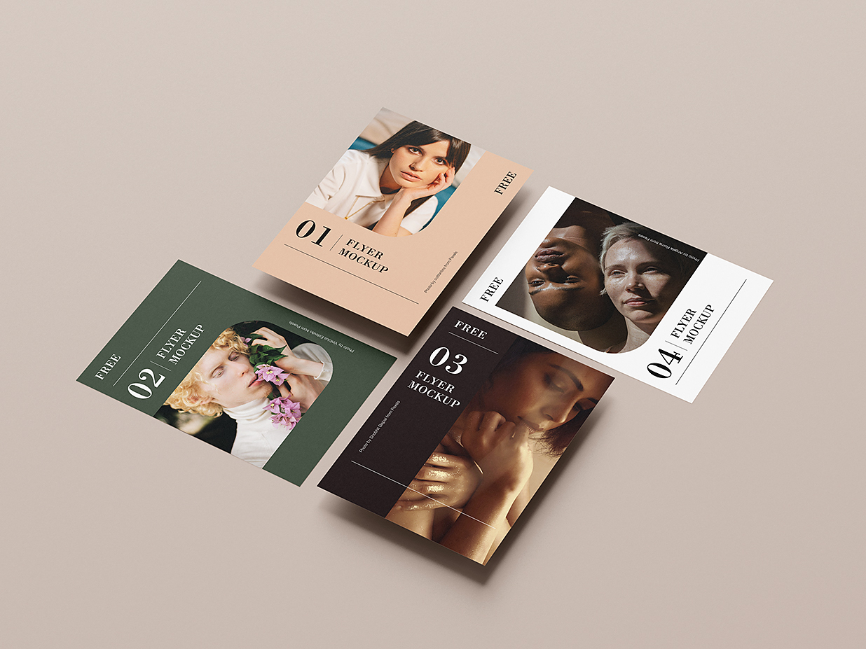 A4单张宣传单样机mockup5组插图4 A4单张宣传单样机mockup5组插图4