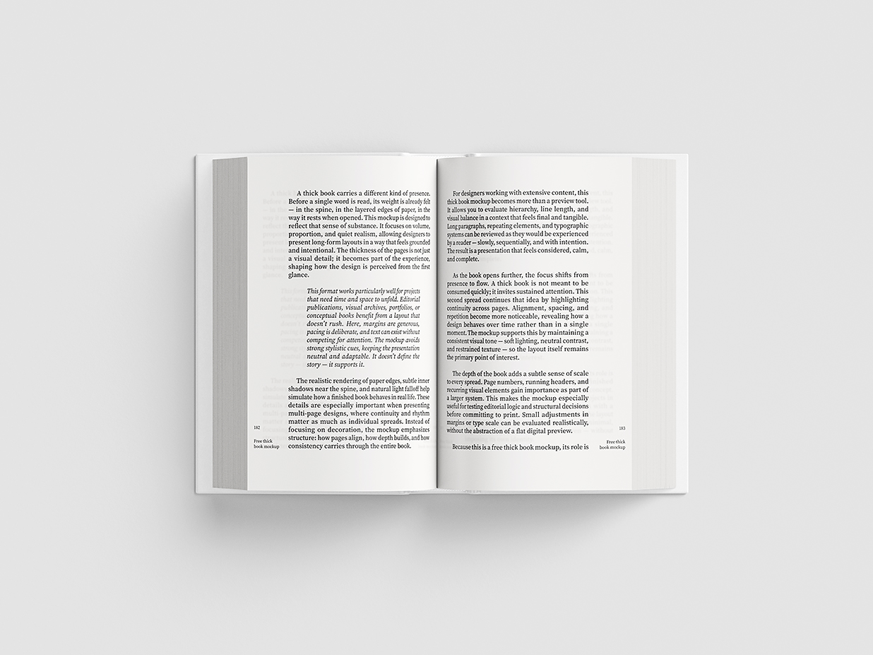 厚重简约的精装书籍样机mockup7组插图4