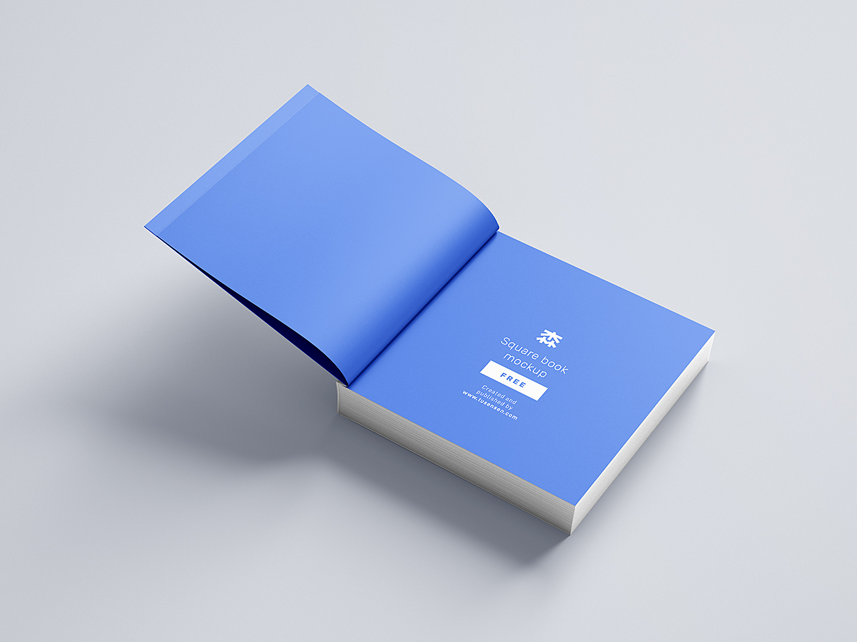 精致的方形软装平装书籍样机mockup11组插图5