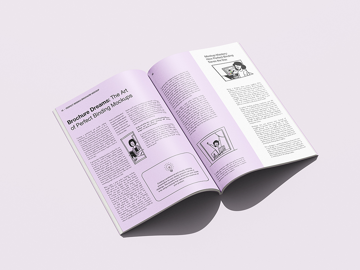 简洁的杂志画册样机 mockup6组插图5
