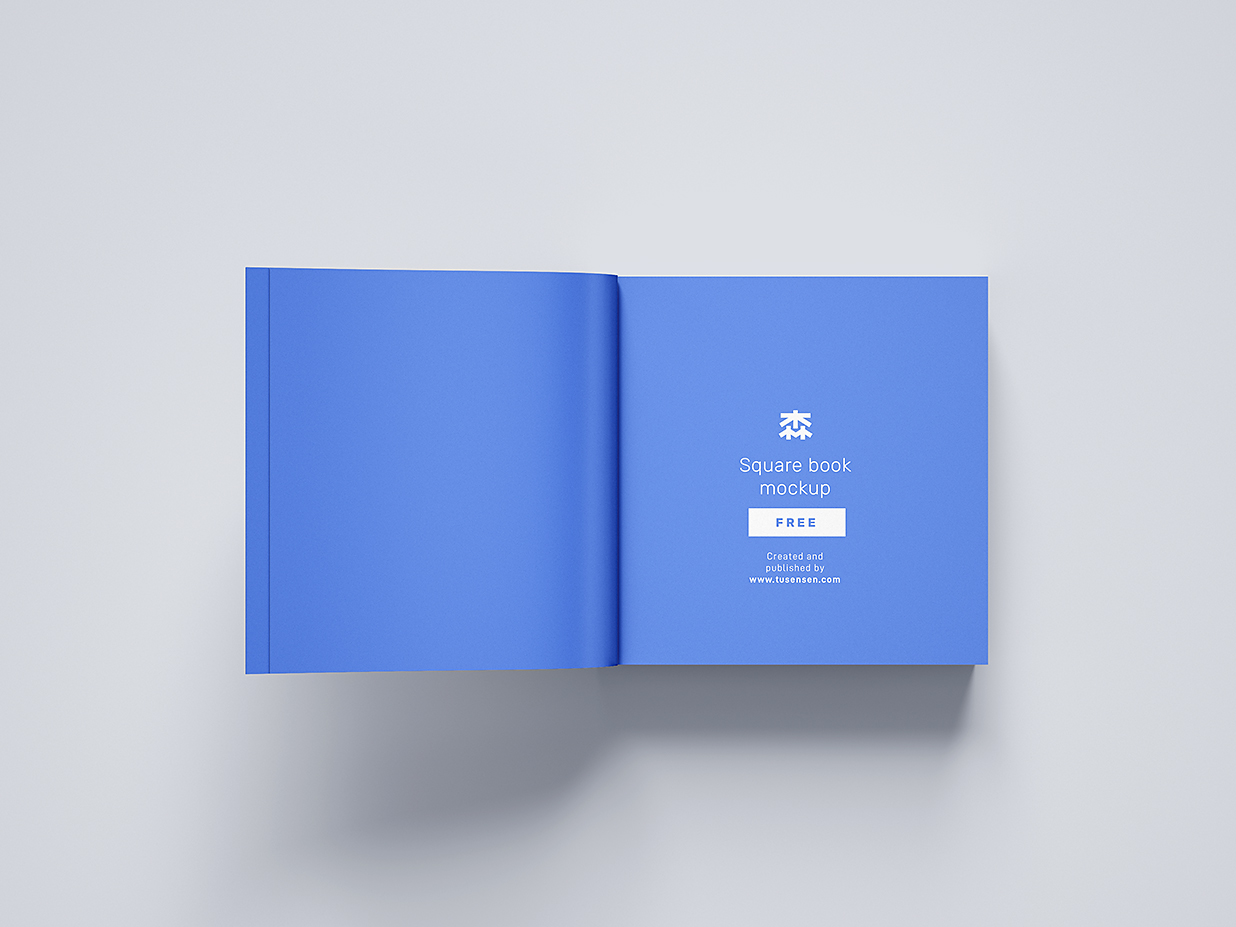精致的方形软装平装书籍样机mockup11组插图6