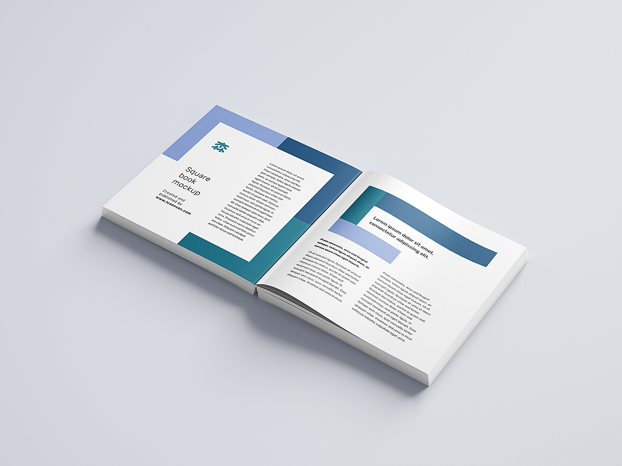 精致的方形软装平装书籍样机mockup11组插图7