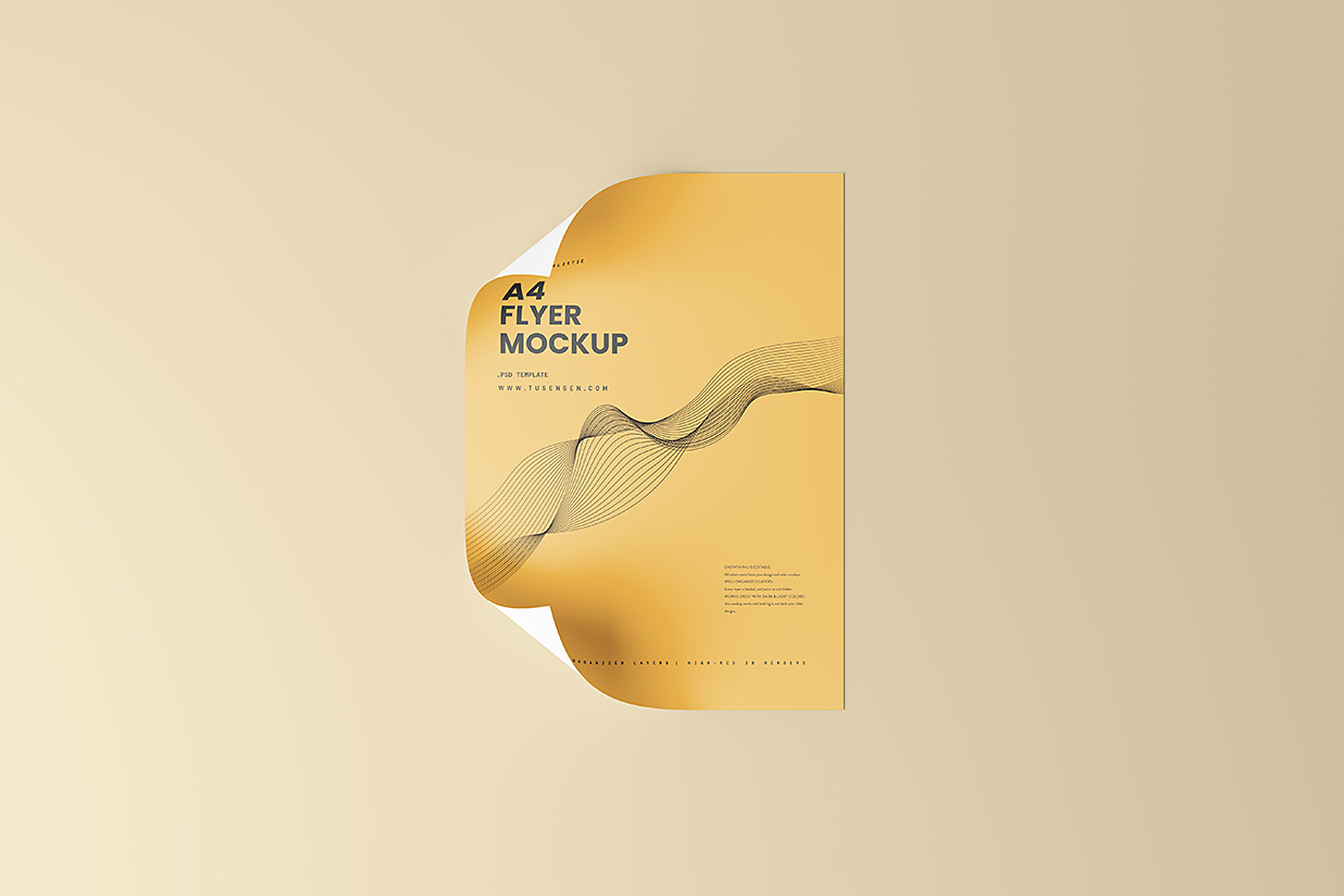 精致的单张宣传单样机mockup10组插图8