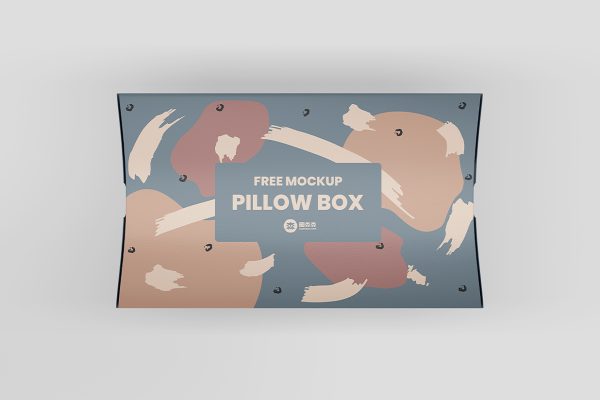 精致的枕头盒包装盒纸盒样机mockup3组