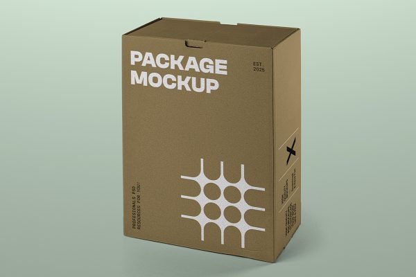 飞机盒纸盒包装盒快递盒样机mockup