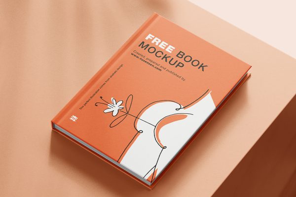 带场景的精装书籍样机mockup8组
