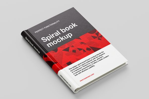 螺旋装订精装书籍样机mockup6组