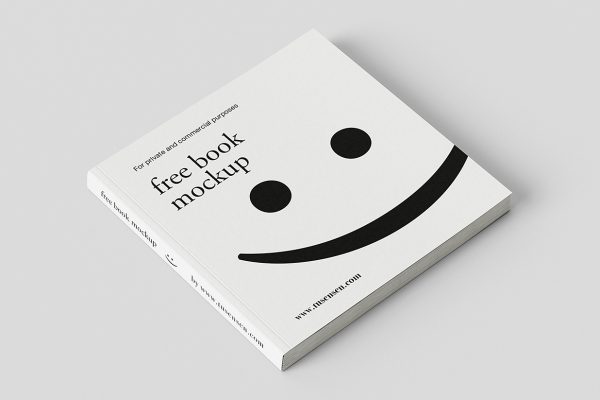 极简方形软装平装书籍样机mockup7组