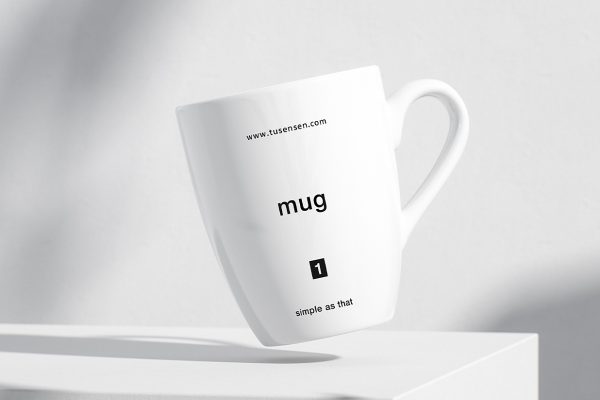 简约马克杯咖啡杯样机mockup3组