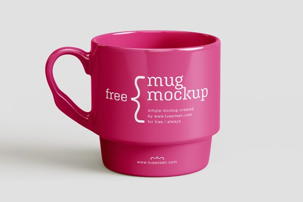 精致的马克杯陶瓷杯咖啡杯样机mockup4组