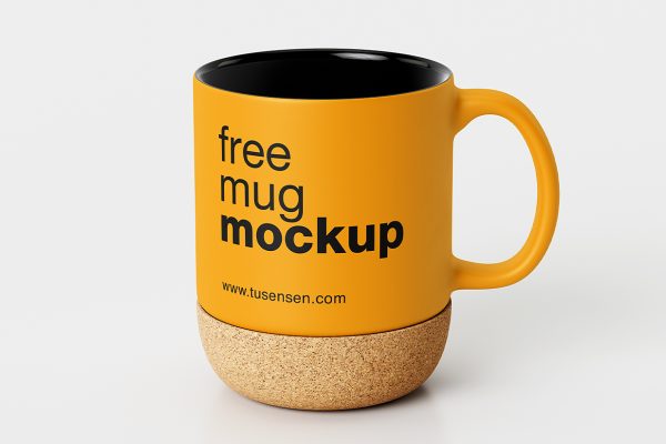 软木底马克杯咖啡杯样机mockup4组