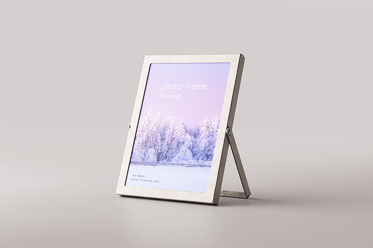 桌面立式摆台相框装饰画样机mockup5组插图