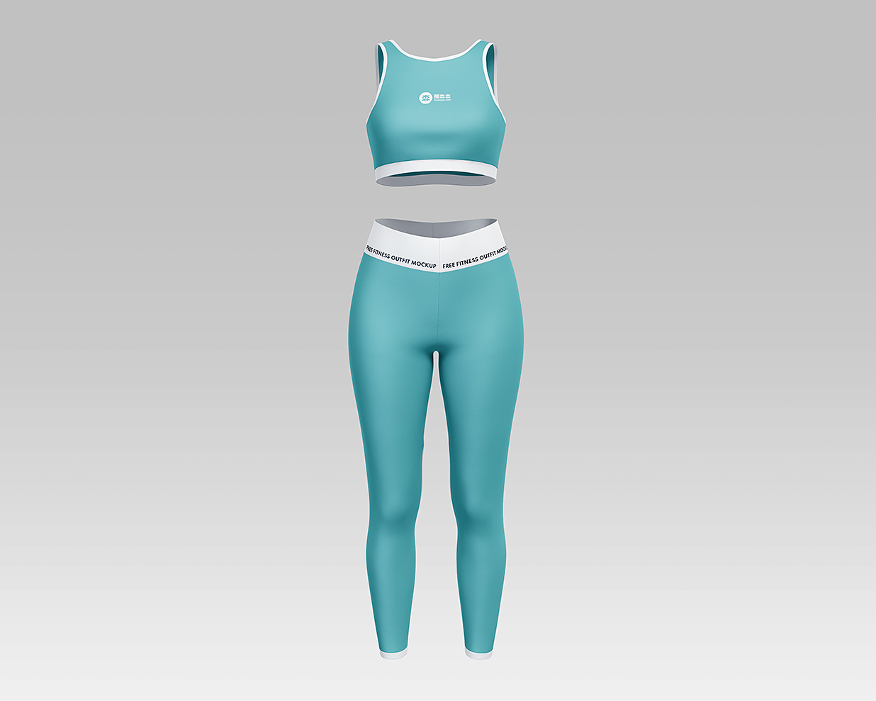 女性健身服瑜伽服样机mockup3组插图