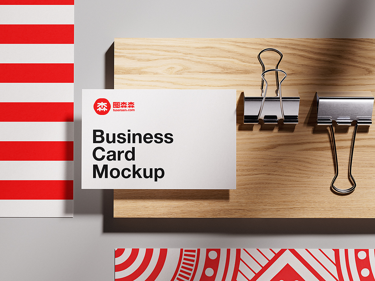 带场景的名片样机mockup3组插图