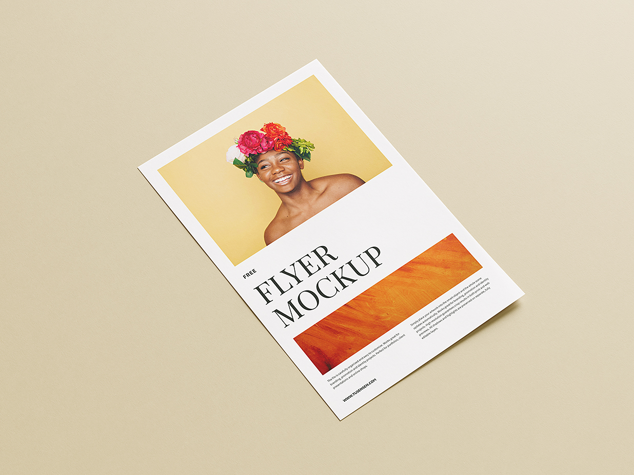 精致的单张宣传单样机mockup5组插图