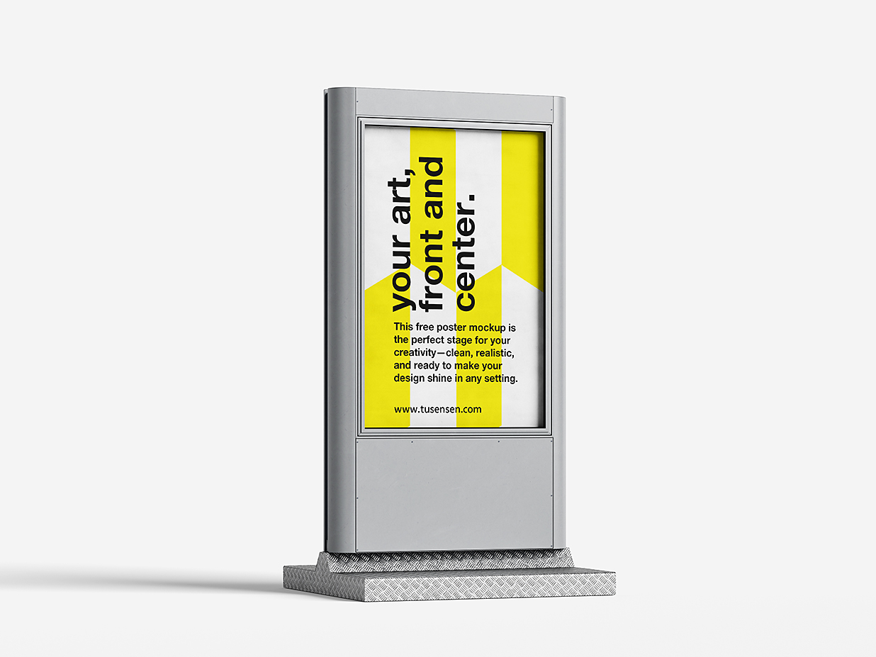 城市城市灯广告牌海报样机mockup4组插图