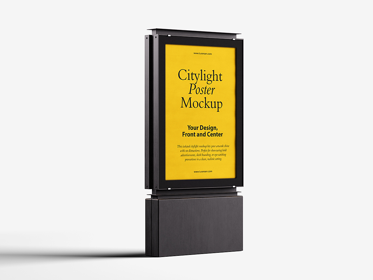 城市灯广告牌海报样机mockup3组插图
