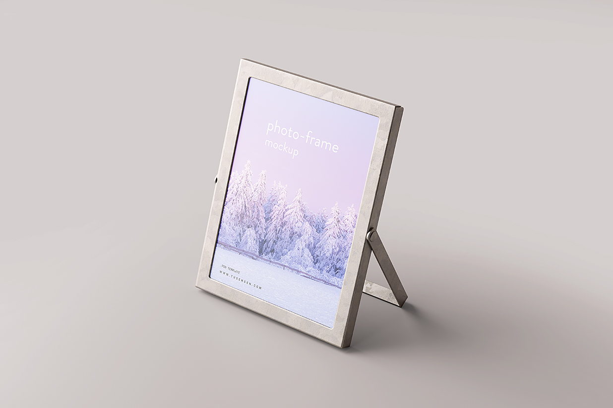 桌面立式摆台相框装饰画样机mockup5组插图1