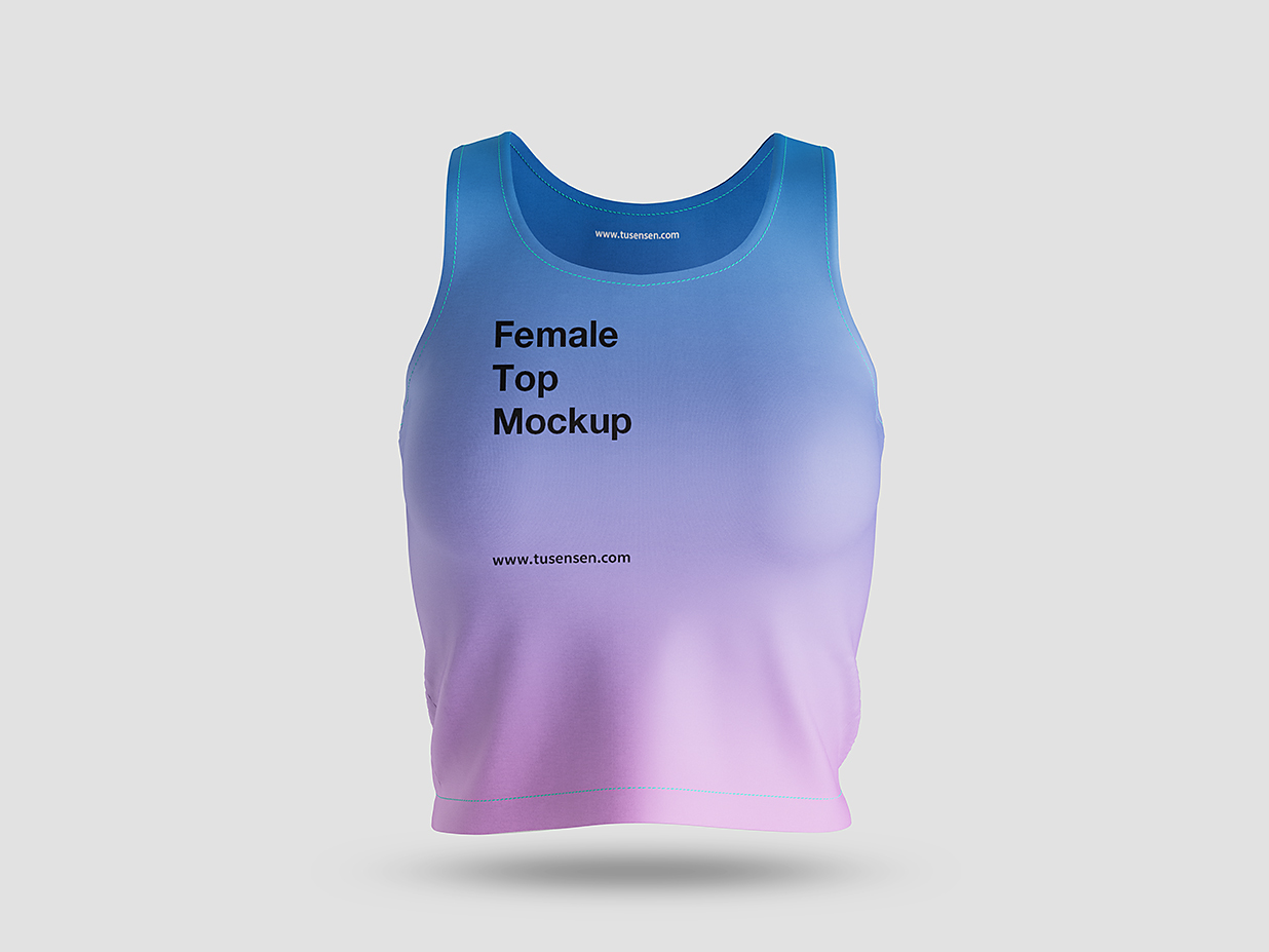 女性上衣和紧身裤瑜伽服样机mockup3组插图1