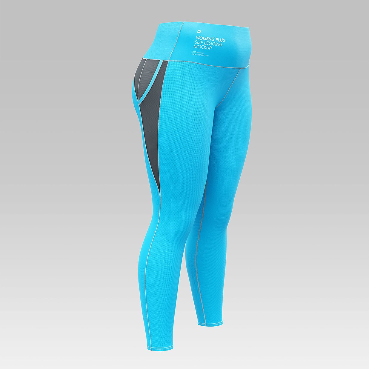 女性紧身裤瑜伽裤样机mockup3组插图1
