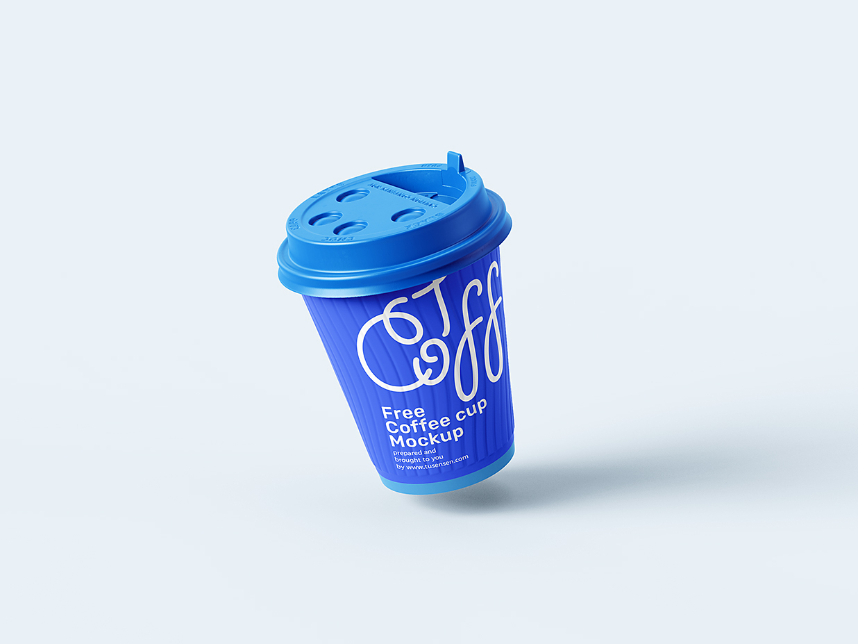 纸质咖啡杯饮品杯样机mockup4组插图2