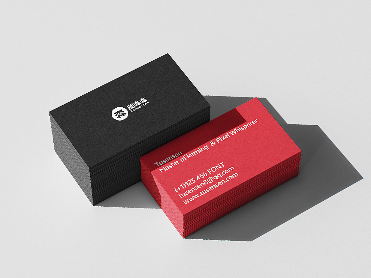 堆叠的名片样机mockup4组插图2