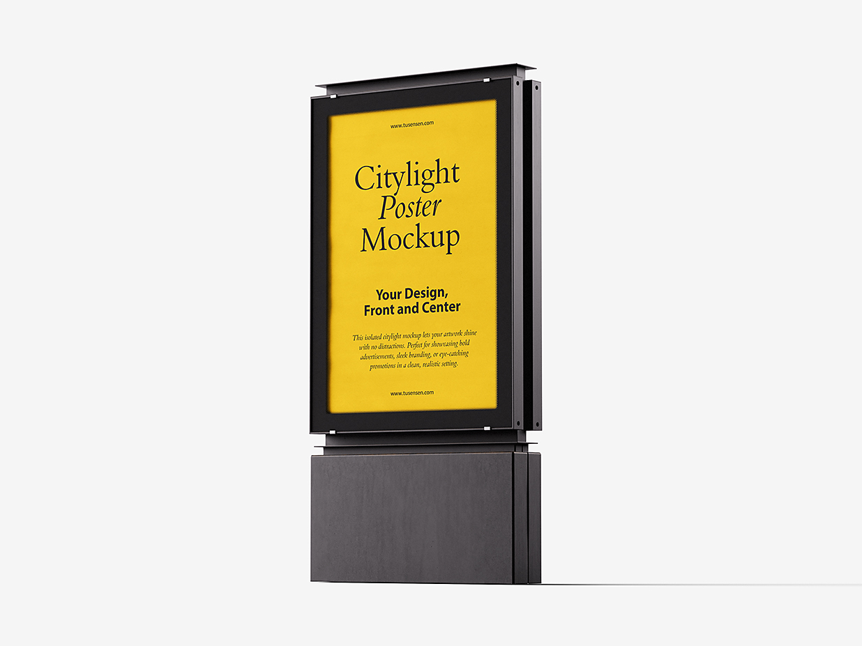 城市灯广告牌海报样机mockup3组插图2