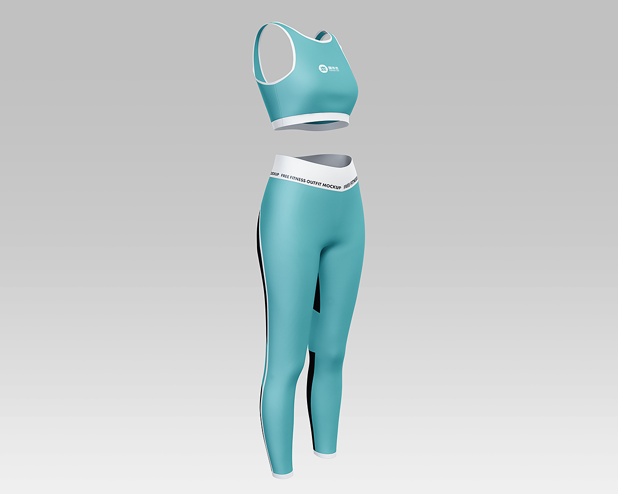 女性健身服瑜伽服样机mockup3组插图2 女性健身服瑜伽服样机mockup3组插图2