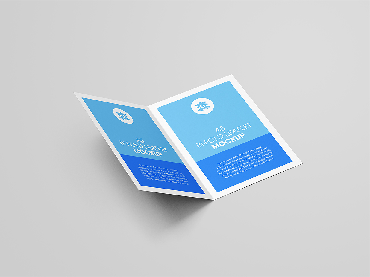 A5折页双折页样机mockup8组插图5