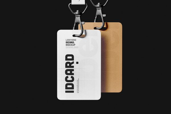工牌工作证胸牌样机mockup