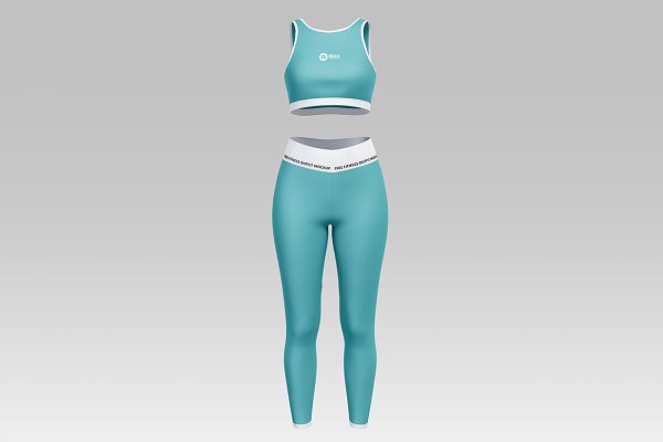 女性健身服瑜伽服样机mockup3组缩略图 女性健身服瑜伽服样机mockup3组