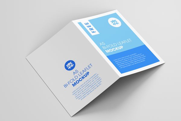 A5折页双折页样机mockup8组
