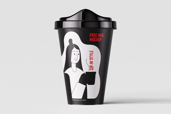 塑料咖啡杯饮品杯样机mockup4组